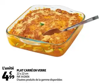 Auchan Plat carré en verre offre