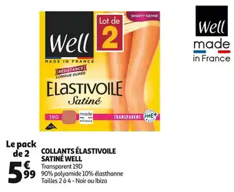 Auchan Well collants élastivoile satiné offre
