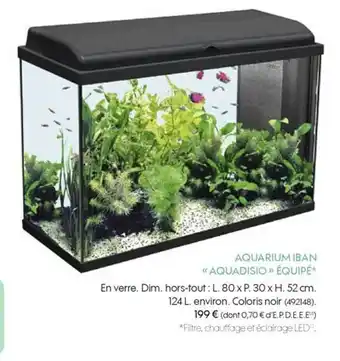 Truffaut Aquarium iban «aquadisio» équipé offre