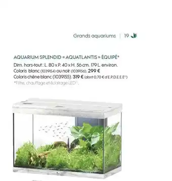 Aquarium splendid «aquatlantis» équipé