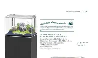 Truffaut Ensemble aquarium + meuble aquascape 80 pro «aquatlantis» offre