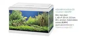 Truffaut Aquarium aqua 20 «ciano» équipé offre