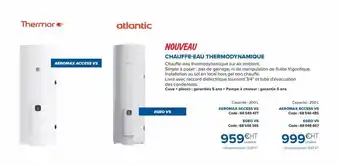 Chauffe-eau thermodynamique thermor, atlantic