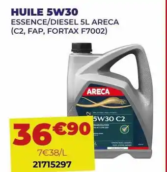 Carter-Cash Huile 5w30 essence-diesel 5l areca offre