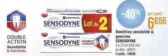 Casino Supermarchés Dentifrice sensibilité & gencives offre