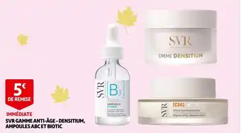 Auchan Svr gamme anti-âge-densitium, ampoules abc et biotic offre