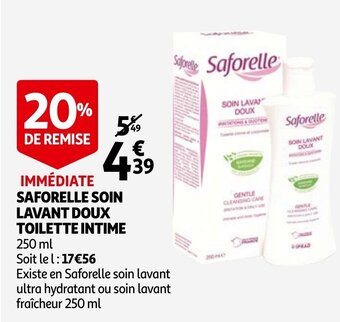 Auchan Saforelle soin lavant doux toilette intime offre