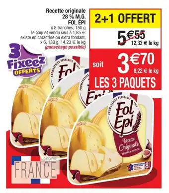 Cora x Carrefour Recette originale 28% M.G. FOL ÉPI offre