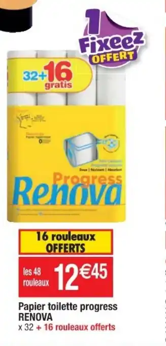 Cora x Carrefour Papier toilette progress RENOVA offre