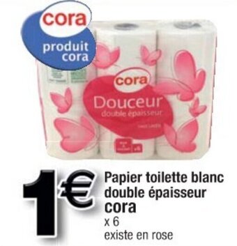 Cora x Carrefour Papier toilette blanc double épaisseur CORA offre