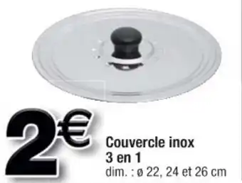Cora x Carrefour Couvercle inox 3 en 1 offre