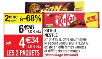 Cora x Carrefour Kit kat nestlé offre