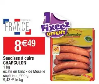 Cora x Carrefour Saucisse à cuire CHARCULOR offre