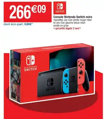 Cora x Carrefour Console nintendo switch noire offre