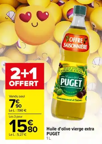 Carrefour Huile d'olive vierge extra PUGET offre