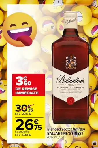 Blended scotch whisky BALLANTINE'S FINEST