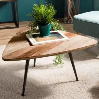 Pier Import Table d'appoint triangulaire teck recyclé gm swing offre