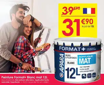 Décor Discount Peinture apara format+ blanc mat 12 l offre