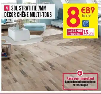 Décor Discount Sol stratifié 7 mm décor chêne multi-tons mat offre