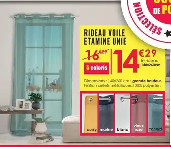 Décor Discount Rideau voile étamine légère offre