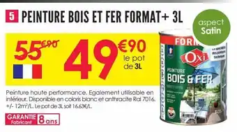 Décor Discount Peinture bois et fer format + satin 3l offre