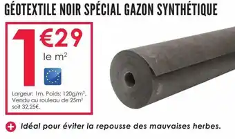 Décor Discount Géotextile noir spécial gazon synthétique offre