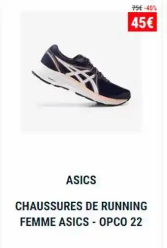 Decathlon Chassures De Running Femme Asics - Opco 22 offre