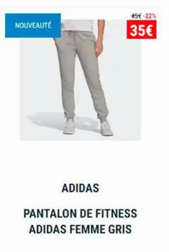 Decathlon Adidas Pantalon De Fitness Adidas Femme Gris offre