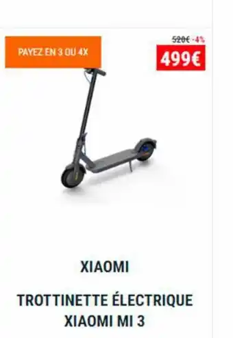 Decathlon Xiaomi Trottinette électrique Xiaomi mi 3 offre