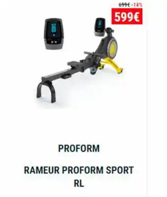 Decathlon Proform Rameur Proform Sport RL offre