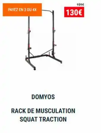 Decathlon Domyos Rack De Musculation Squat Traction offre