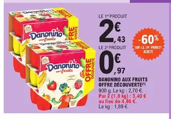 E.Leclerc Danonino Aux Fruits Offre Découverte offre