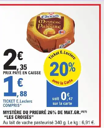 Mystére Du Priuré 26% De Mat.Gr. "Les Croisés"