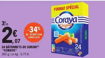 E.Leclerc 24 Batonnets De Surimi "Coraya" offre