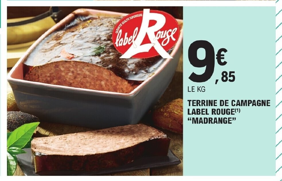 Promo Terrine De Campagne Label Rouge "Madrange" chez E.Leclerc