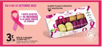 E.Leclerc Boite DE 12 Macarons "octonre Rse" offre