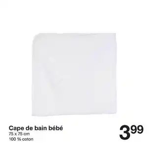 Zeeman Cape de bain bébé offre