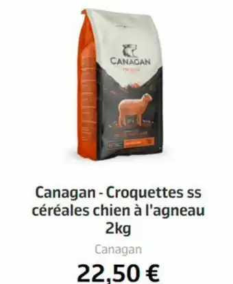 Jardiland Canagan-Croquettes ss Céréales chien à l'agneau 2kg offre