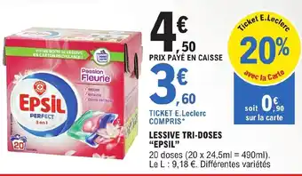 E.Leclerc Lessive Tri-Doses Epsil offre
