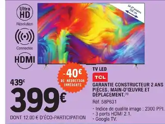 E.Leclerc TV LED offre