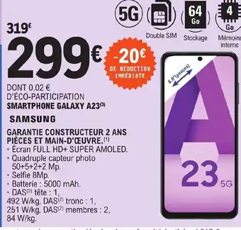 E.Leclerc Smartphone Galaxy A23 offre