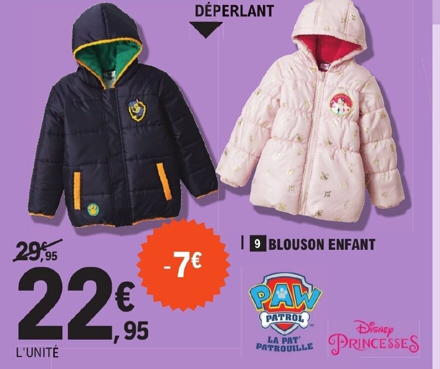 Promo Blouson Enfant chez E.Leclerc