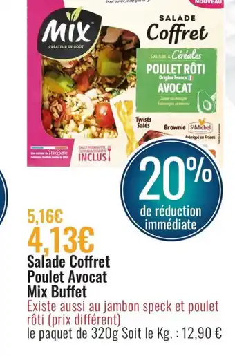E.Leclerc Salade Coffret Poulet Avocat Mix Buffet offre