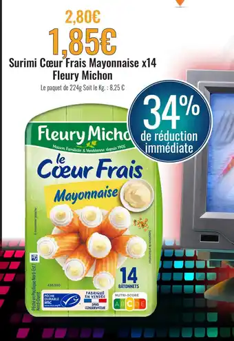 E.Leclerc Surimi Cœur Frais Mayonnaise X14 Fleury Michon offre