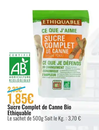 E.Leclerc Sucre Complet de Canne Bio Ethiquable offre