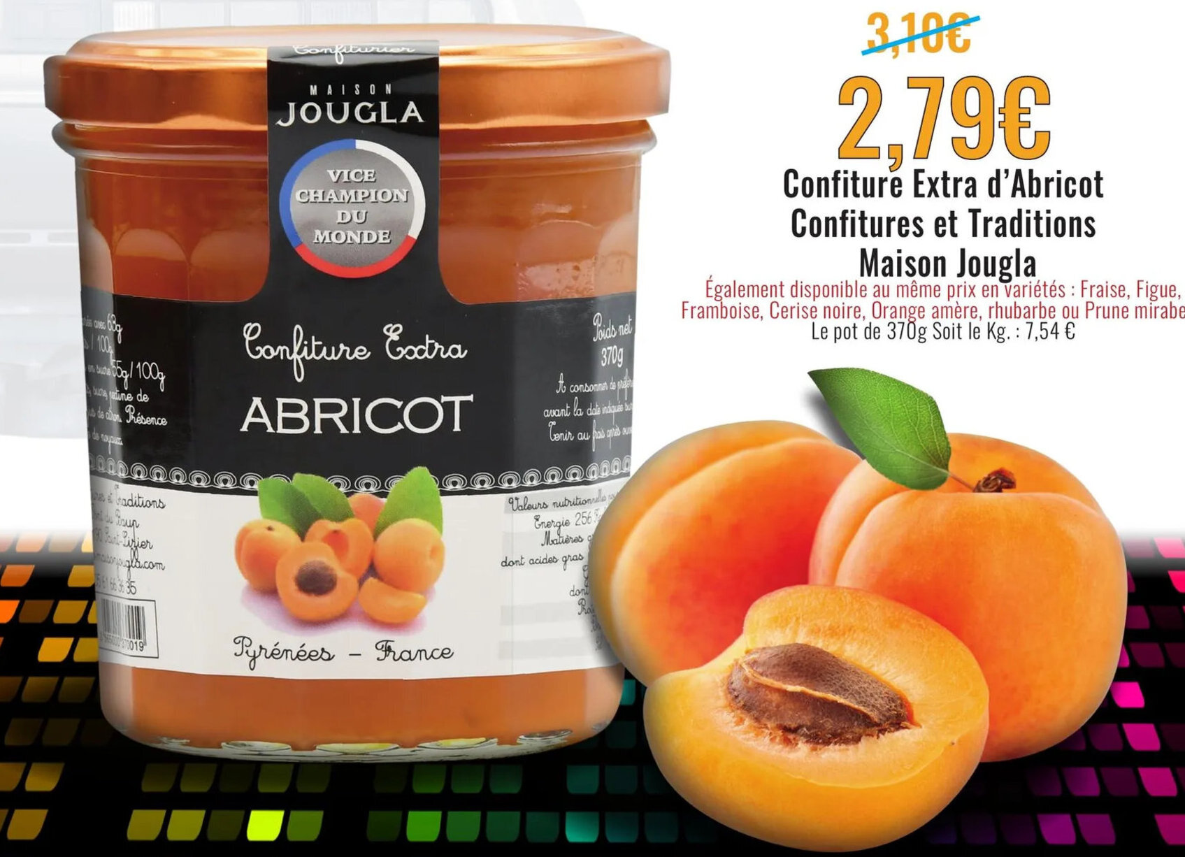 Promo Confiture Extra d'Abricot Confitures et Traditions Maison Jougla
