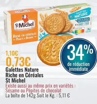 E.Leclerc Galettes Nature Riche en Céréales St Michel offre