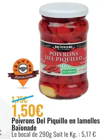 E.Leclerc Poivrons de Piquillo en Lamelles Baïonade offre