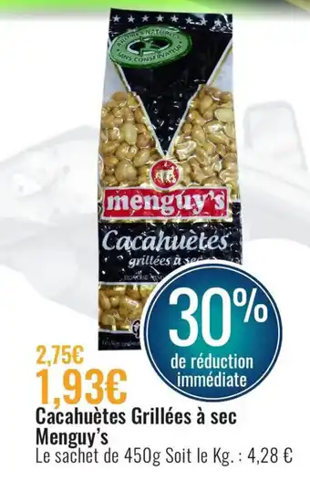 E.Leclerc Cacahuètes Grillées à sec Menguy's offre