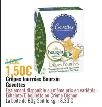 E.Leclerc Crêpes Fourrées Boursin Gavottes offre